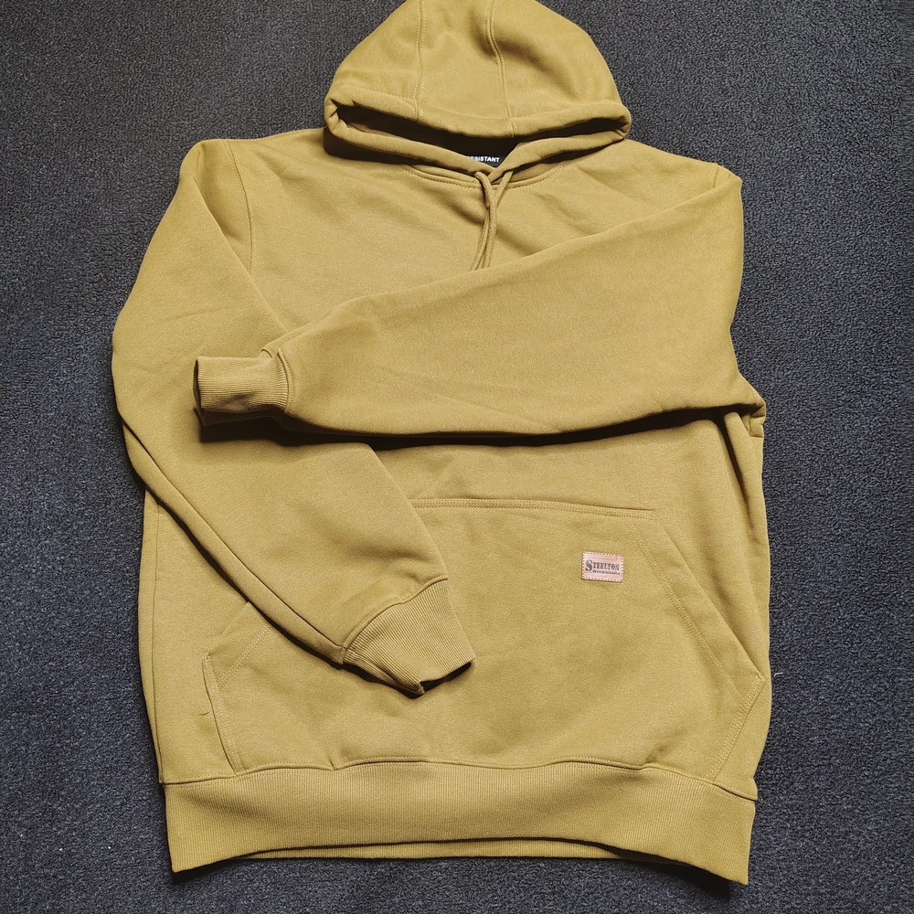 STEELTON Workwear Brown Hoodie Water Resistance Sweatshirt Men's Size Medium